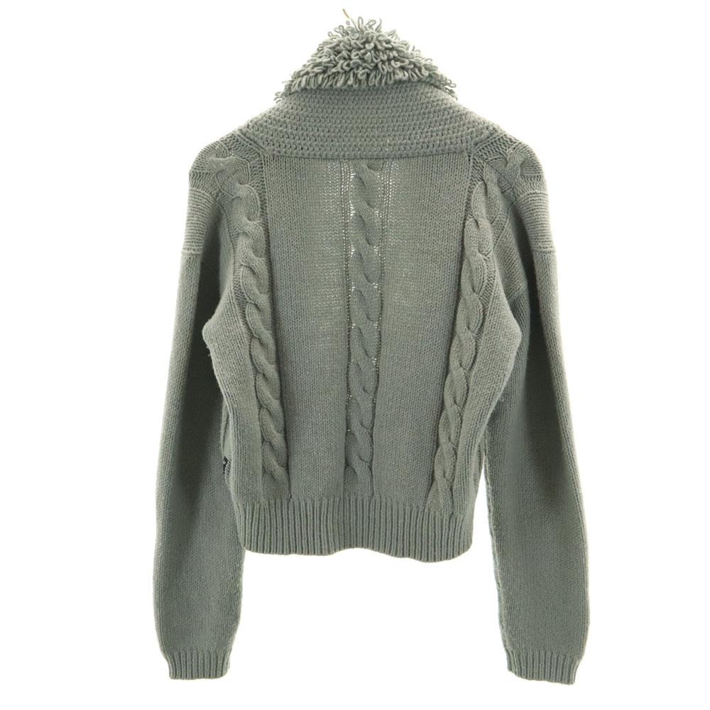 ARMANI JEANS wool blend Long sleeve Loop shawl collar knit cardigan 4 Women Used