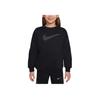Nike Sportswear Club Casual Simple Comfortable Kids Sweatshirt Black Metallic-Silver HM6527-010