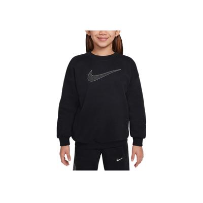 Sportswear Club Casual Simple Comfortable Kids Sweatshirt Black Metallic-Silver HM6527-010