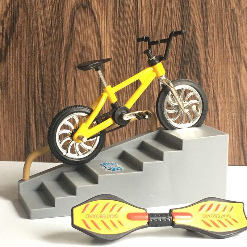 Mini Finger Bike and Skateboard Toy Set