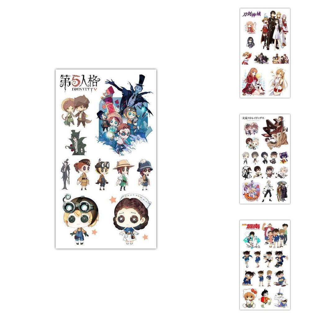 Exquisite Anime Mini Tattoo Aufkleber mit charmanten Zeichentrickfiguren für einen einzigartigen Ausdruck