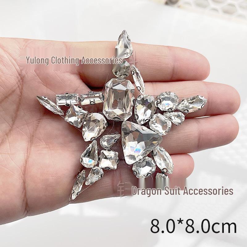 White Rhinestone DIY Hotfix Adhesive Fabric for Crystal Ornaments & Shoe Box Decorations