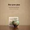 Lotus Birth Episode 2 Moss Green Glazed Ceramic Tea Cup - Anti-scalding Single Host Cup in Gift Box