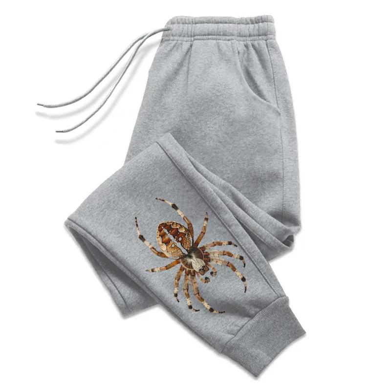 Men's Funny Sweatpants Real Spider Printed Trousers All Season Sport Jogging Pants Male Home Outdoor Comfort Soft Joggers