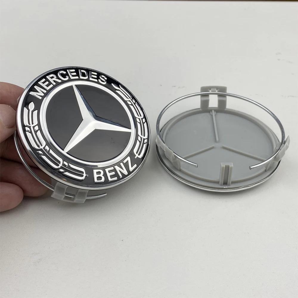 4Pcs -75mm Car Wheel Center Logo Hub Cap For Mercedes Benz AMG C207 C218 A207 C117 CLA CLS E Class W212 S212 X166 W176 W205AA JF1