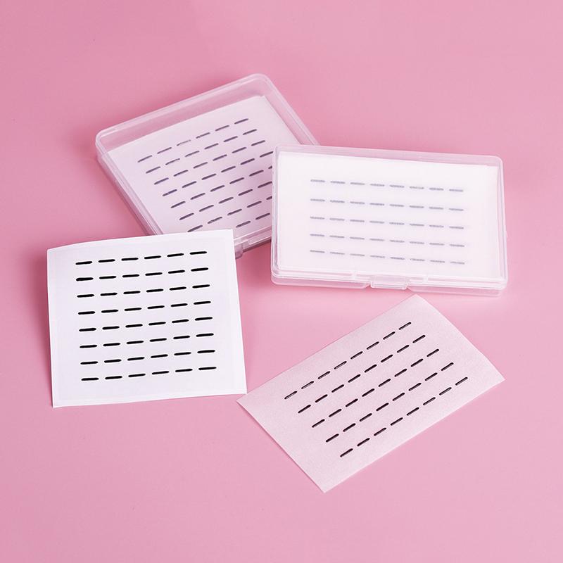 144/200Pcs False Eyelashes Glue Strips, Black Glue-Free Jelly Self-Adhesive Eyelashes Strips, False Eyelashes Makeup Tools