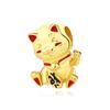 Original 925 Sterling Copper Charms Maneki Neko Lucky Fortune Cat Beads Pave CZ Fit Brand Bracelets Necklaces Women Zircon