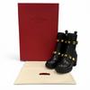 Excellent Valentino Garavani Short Boots Black Leather Women 37.5 WW2S0CJ2 Used