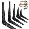 Heavy Duty L-Shaped Triangular Shelf Brackets Cold-rolled Steel Right Angle Wall Mount Joints with Screws Furniture Hardware