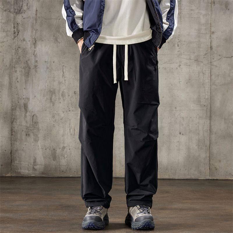Men's Outdoor Hiking Pants, Spring and Autumn, Loose Fit, Breathable, Wide-Leg, Functional, Trendy Casual Pants