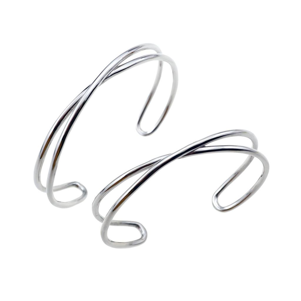 Infinity Bangle Set of Stainless Steel 316L Bracelets for Men and Perfect for and 2, Women, Couples, Gifts, Anniversaries, Christmas.