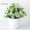 TDStore Artificial Flowers Realistic Simulated Plastic Artificial Potted Flower for Home Decor