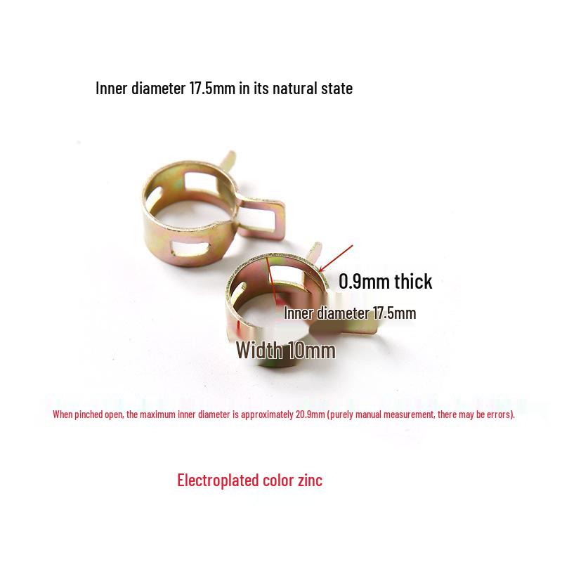 Elastic Steel Hose Clamp with Rubber Grip and Spring Clip