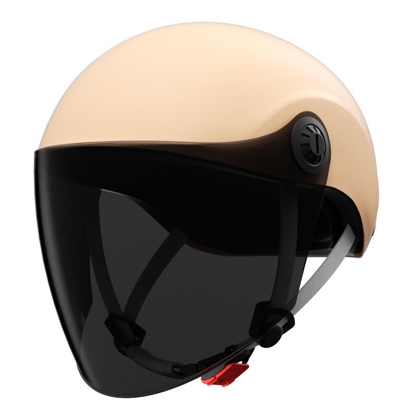 GB 3C Certified Unisex Electric Vehicle Helmet - Summer & All-Season Motorcycle Safety Half Helmet