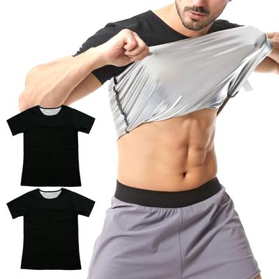Koszula Mitas Sauna, Noszony Garnitur Sauna do Redukcji Wagi, Unisex Męska i Damska Bielizna w Stylu Koszulki, Odzież Zwiększająca Potliwość, Zestaw 2 sztuk (TN-SNST-BK-M)