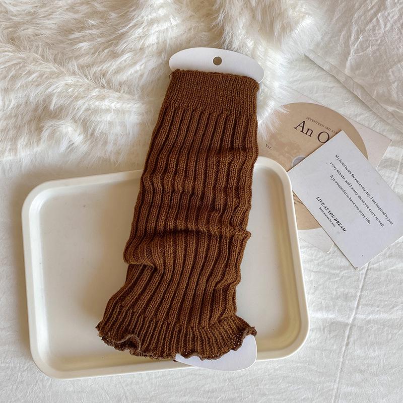 

Girls Chunky Angora Red Leg Warmers: Spring & Autumn Knit Mid-Calf Socks One Size, approx. 30cm flat