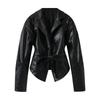 Za Export New Arrival Women's Clothing ZR Fashion Style French Fashion Minimalist Versatile Belt Lapel Short Outwear