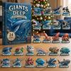 Christmas Party Favors for Children 2026 Ocean Creature Advent Calendar, 24-Day Acrylic Ornament Set with Holiday Decoration Bedroom Marine