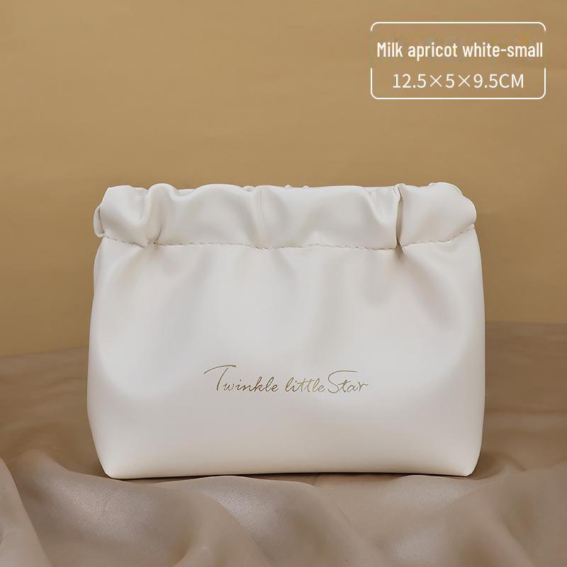 Large-Capacity Woven PU Travel Cosmetic Bag