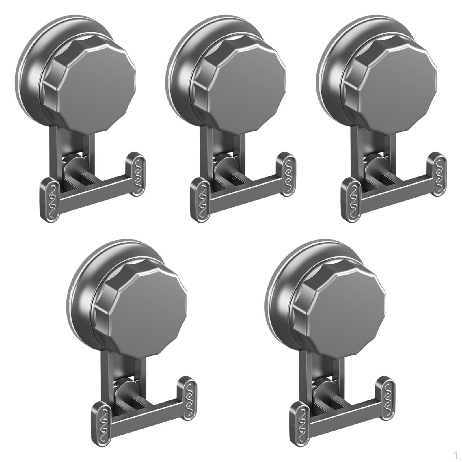 

5 штук в упаковке крючки на присосках для дома, кухни, ванной, сумки для ключей Gray