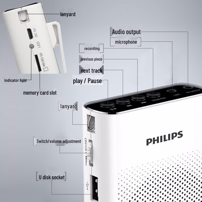 Philips Wireless Voice Amplifier with Headset Microphone (CN version)