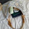 Summer Straw Beach Bag for Women - Hollow Out Shoulder Handwoven Basket Tote