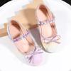 Scarpe da Bambina alla Moda con Fiocco in Pelle 2025primavera Nuove Scarpe Casual per Bambini Semplici Versatili Scarpe da Principessa per Bambina Comode Antiscivolo Scarpe Piatte per Bambini