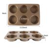 Non-stick Carbon Steel Easy to Release Home Muffin Tray Hamburger Bun Mold Loaf Pan Baking Tool