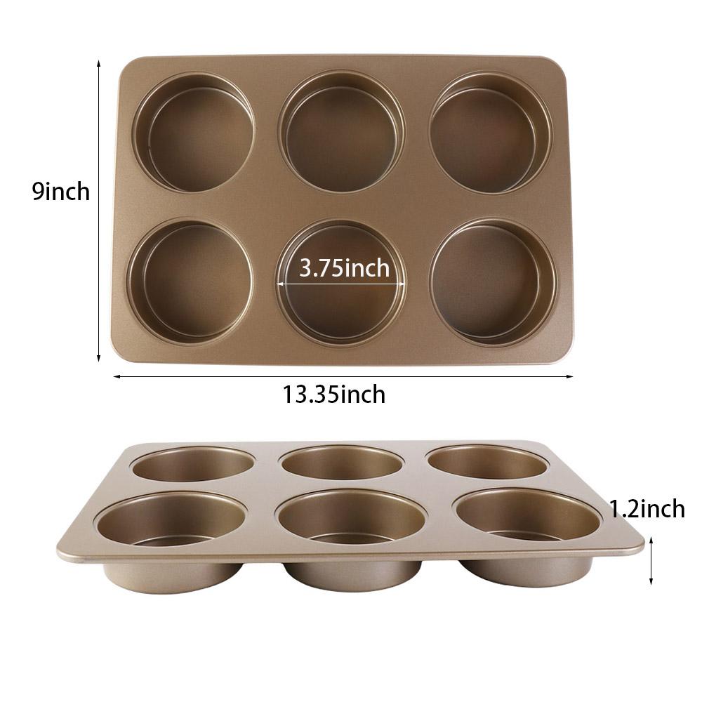 Non-stick Carbon Steel Home Easy To Release Loaf Pan Baking Tool Muffin Tray Hamburger Bun Mold