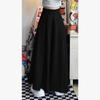Retro High-Waisted Pleated A-Line Long Midi Skirt - Chinese Style Summer Slimming & Gentle Drape