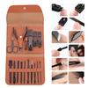Manicure Set Pedicure Kit Nail Clippers 16 in 1 Professional Grooming Kit Stainless Steel Toenail Tools with Luxurious Brown Lea