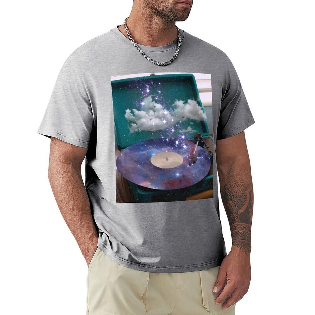 The Merging Of Music And The Galaxy T-Shirt Man T Shirt Shirts Graphic Tees Summer Tops Plain Heavy Weight T Shirts For Men