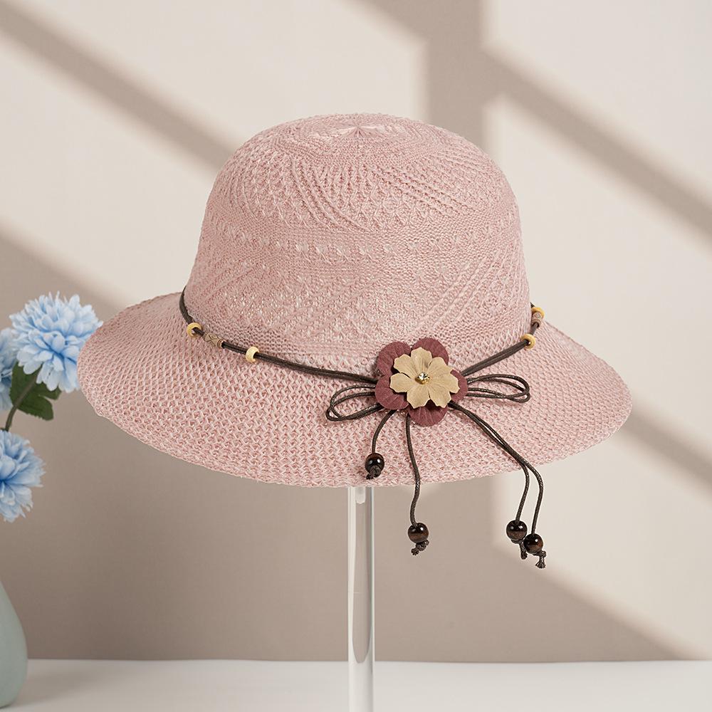 Gift Hats Are Hot-selling In Summer, New Peach Hats, Lafite Straw Hats, Mother's Sunscreen Hats, Sun Hats, Spotted Streamers.