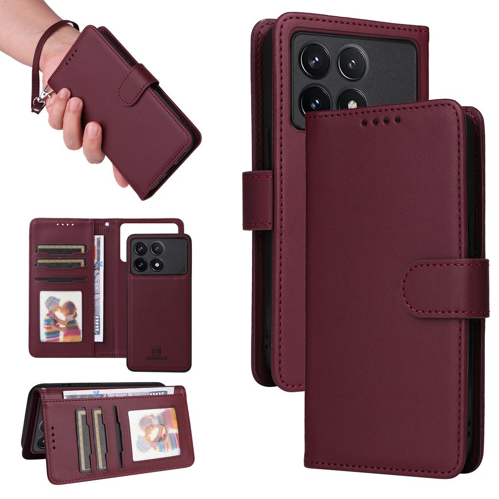 For Xiaomi Redmi K70 Pro 5G/K70 5G/Poco F6 Pro 5G Magnetic Case BETOPNICE Detachable PU Leather Phone Cover with Strap