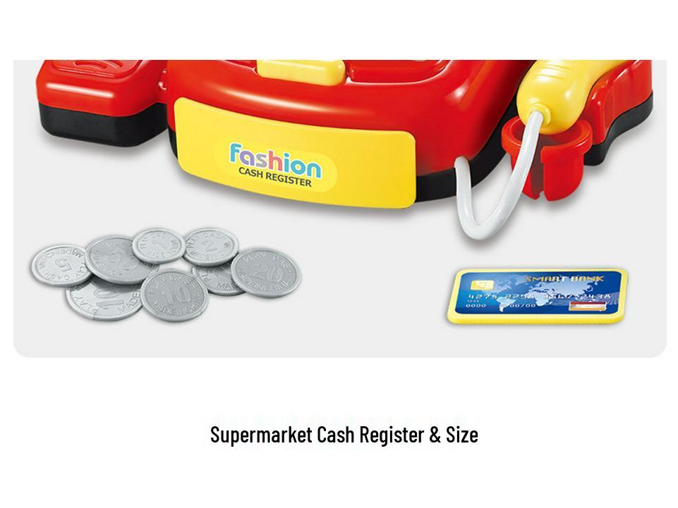 Children's Interactive Toy: Supermarket Cash Register with Lights