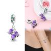Purple Series Butterfly Flower Pendant Bead Component Copper Metal Colors Designed For Charm Bead Components Copper Metal Colors Authentic Original