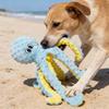 Plüsch Oktopus Hundespielzeug Quietschend Knisterpapier Kauspielzeug Interaktiv Weich Gefüllt Welpen Zahnungsspielzeug für Tauziehen Kleine Mittlere Große Hunde
