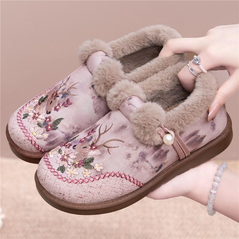 Women's Winter Casual Versatile Cotton Shoes With Thick Velvet And Cotton Boots