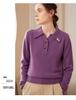 Women's Luxury Cashmere Long Sleeve Lapel Sweater - Versatile, Soft, and Skin-Friendly for Autumn and Winter