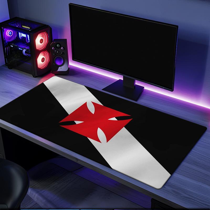 Red Cross CR Flamengo mouse pad, rubber base, esports desk mat, mouse pad for gamers and office use, gaming desk , easy to clean mat