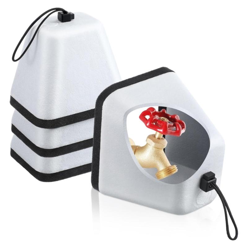 3Pieces Reusable Foam Faucet Covers Protects Against Freezing Lid Faucet Protectve Case Suitable for Outdoor Faucet Use