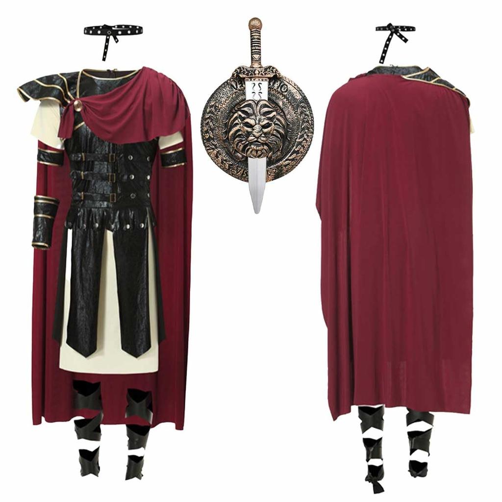 [monoii] Halloween Cosplay Warrior Costume, Knight Costume, Swordsman Costume for Men