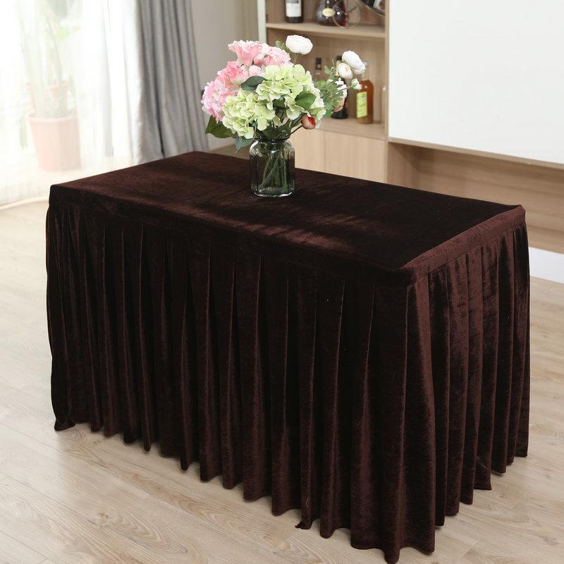Konferenztischdecke für Hotels, rechteckige Tischdecke für Büros, Anmeldebereich, Flanelltischdecke, Tischüberzug, Tischrock