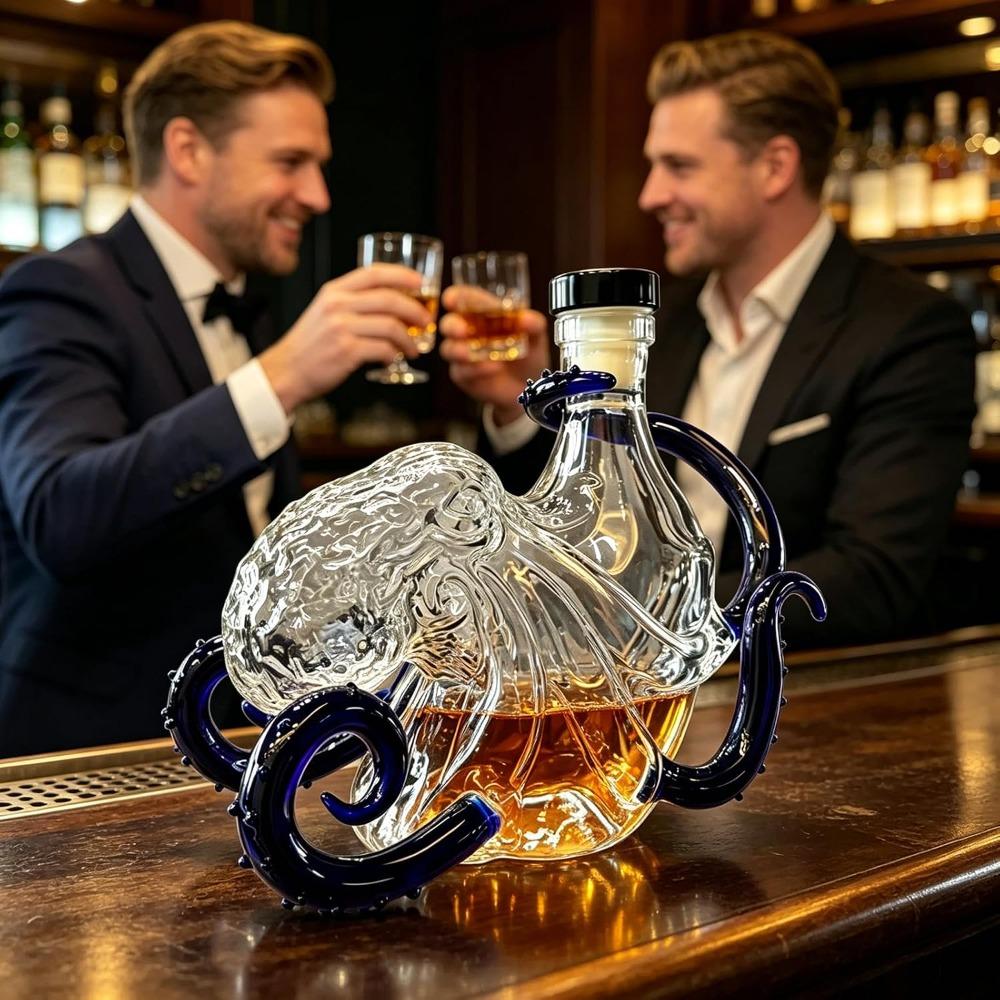 Generic,the Rum Edition 3d Octopus Bottle,Decanter,Whiskey Decanter,Deep Sea Decor Bottle, Hand-blown Glass Liquor Bottles,Art Collector Display