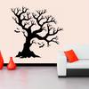 Halloween Creative Bat Big Tree Wall Sticker Background Decorative Stickers