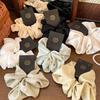 Korean Satin Scrunchie: French Retro Solid Color 15CM Classic Imitation Silk Hair Accessory