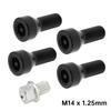 5pcs 36136786191 M14x1.25mm Wheel Lock Set Lug Nuts Bolt Fit for BMW Mini, I3 I8 M2 M4 F80 X2 X4 X6 with Master Key, Black Anti-Theft Wheel Stud Bolt