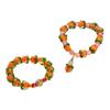 Persimmon Ruyi Glass Bead Bracelet: Women's Handmade Good Luck Jewelry, Popular Tourist Souvenir