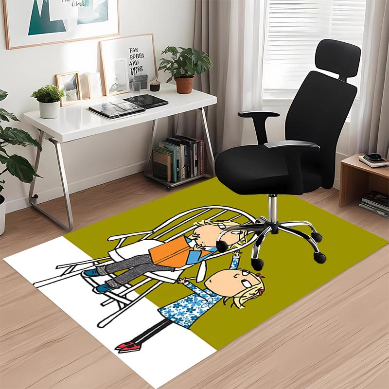 Charlie und Lola Teppich für Bürostuhl Wohnzimmer Schlafzimmer Küche Dekor Geschenke