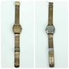 Working Good RADO BALBOA V K161 Vintage Quartz QZ Battery Powered Gold Dial Date Mesh Strap Men's Watch No Water Resistance Rating 3-Hand